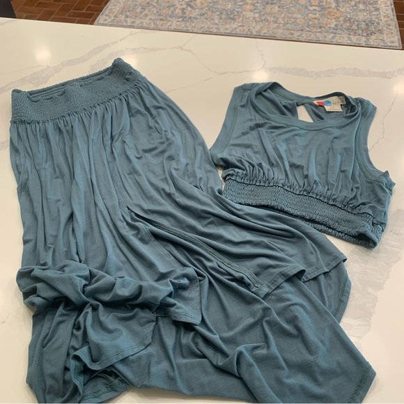 Free people morning side set. Size medium. Teal - Picture 7 of 7